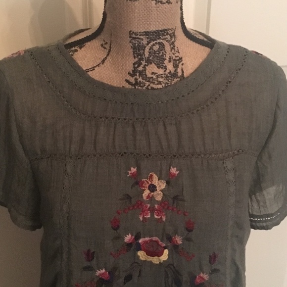 Gorgeous Green Embroidered Dress - Picture 3 of 6